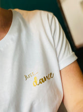 Load image into Gallery viewer, Just... slogan - Organic Unisex T-Shirt - WHITE