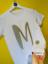 Load image into Gallery viewer, Letter/Number Tee - WHITE - Kids organic Tee