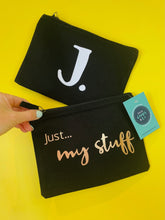 Load image into Gallery viewer, &#39;Just... my stuff&#39; - Personalised organic pouch