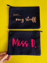 Load image into Gallery viewer, &#39;Just... my stuff&#39; - Personalised organic pouch