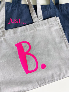 'Just... my stuff' XL Tote - GREY - with personalisation