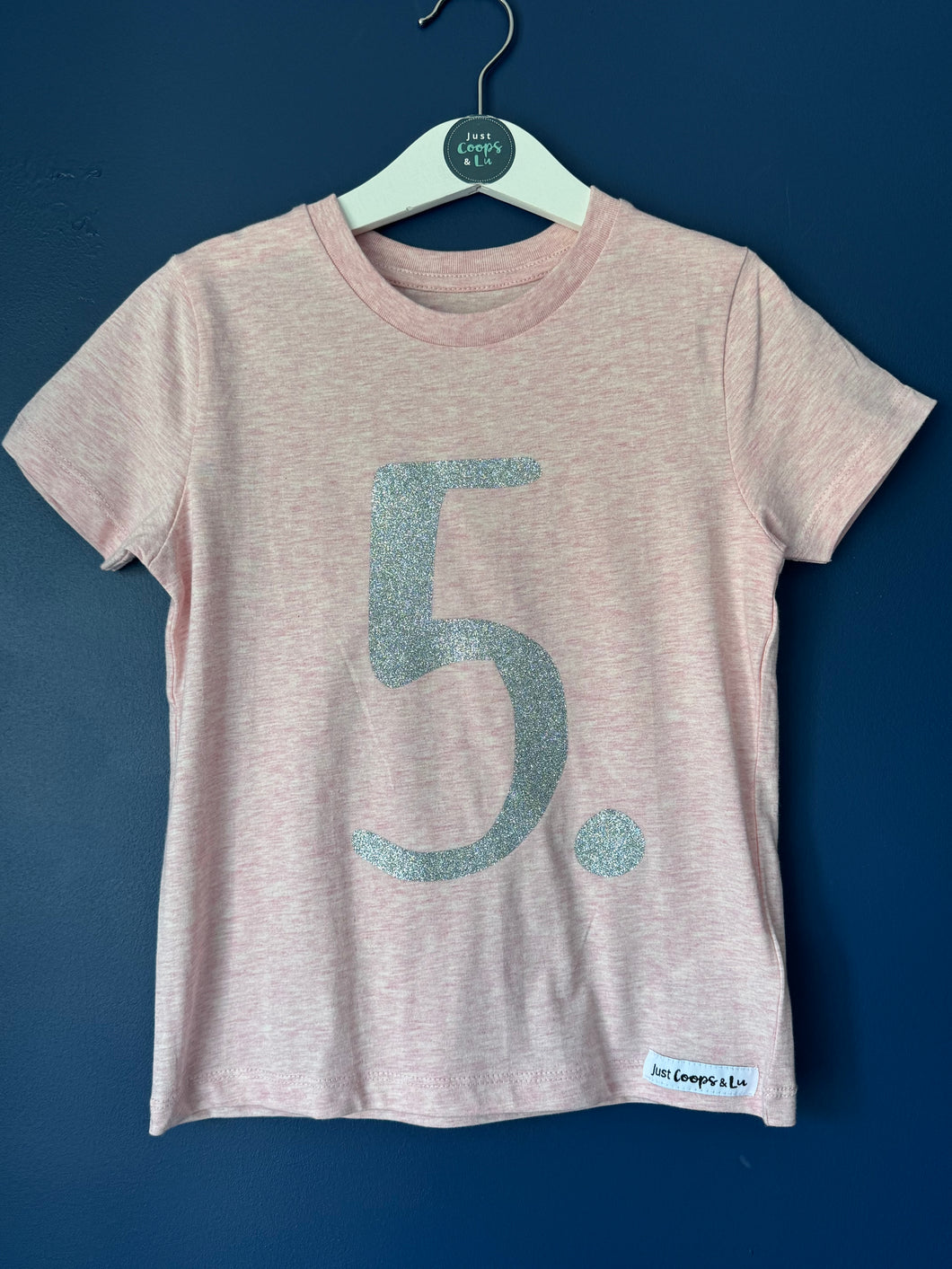 SALE! Kids - Organic Pink Birthday Tee '5'
