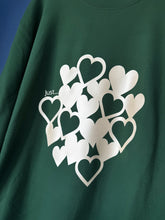 Load image into Gallery viewer, SALE! - Hearts/Green Sweatshirt. Size XL