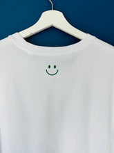 Load image into Gallery viewer, SALE! Organic Unisex T-Shirt - White - &#39;Just... Happy&#39; - Size XXL