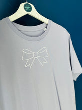 Load image into Gallery viewer, SALE! Organic Unisex T-Shirt - Lavender Bow - Size Medium