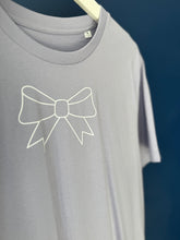 Load image into Gallery viewer, SALE! Organic Unisex T-Shirt - Lavender Bow - Size Medium