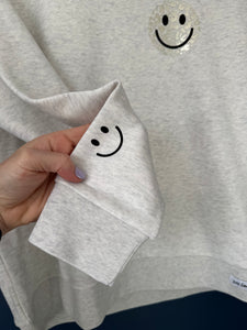 SALE! Organic Sweatshirt. Women's Fit. Cream Heather. Size Medium