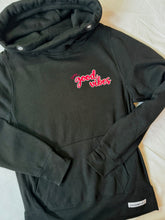 Load image into Gallery viewer, SALE! Ultimate Hoodie - Black &#39;Just... Good Vibes&#39; - Size S - Faulty