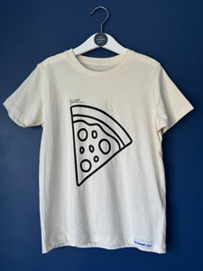 SALE! Kids - Organic Cream Tee 'Just.. pizza'