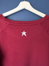 Load image into Gallery viewer, SALE! Organic XMAS Sweatshirt. Women&#39;s Fit. Burgundy. Size Small