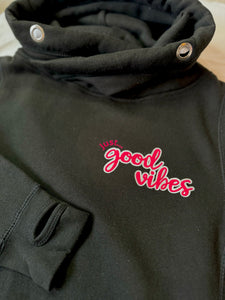 SALE! Ultimate Hoodie - Black 'Just... Good Vibes' - Size S - Faulty