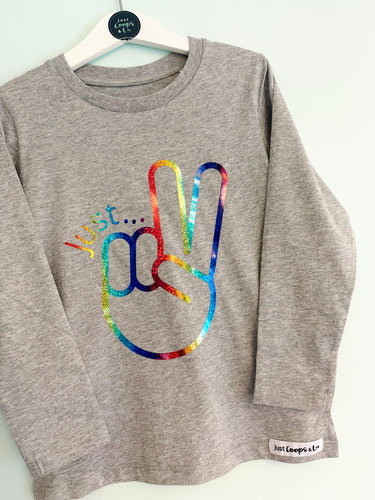 Kids - Peace Out - Organic long sleeve T-Shirt - 5/6 years
