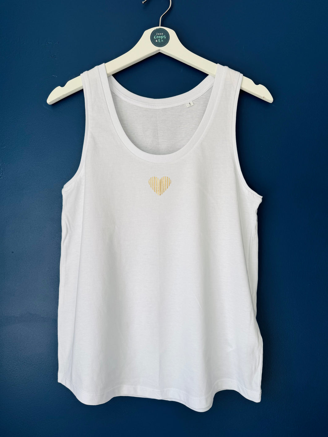 SALE! Women's Organic Vest Top - White. Size S & XL