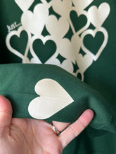 Load image into Gallery viewer, SALE! - Hearts/Green Sweatshirt. Size XL