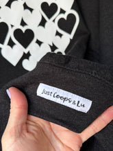 Load image into Gallery viewer, SALE! - Hearts/Black Smoke Sweatshirt. Size Medium. Faulty