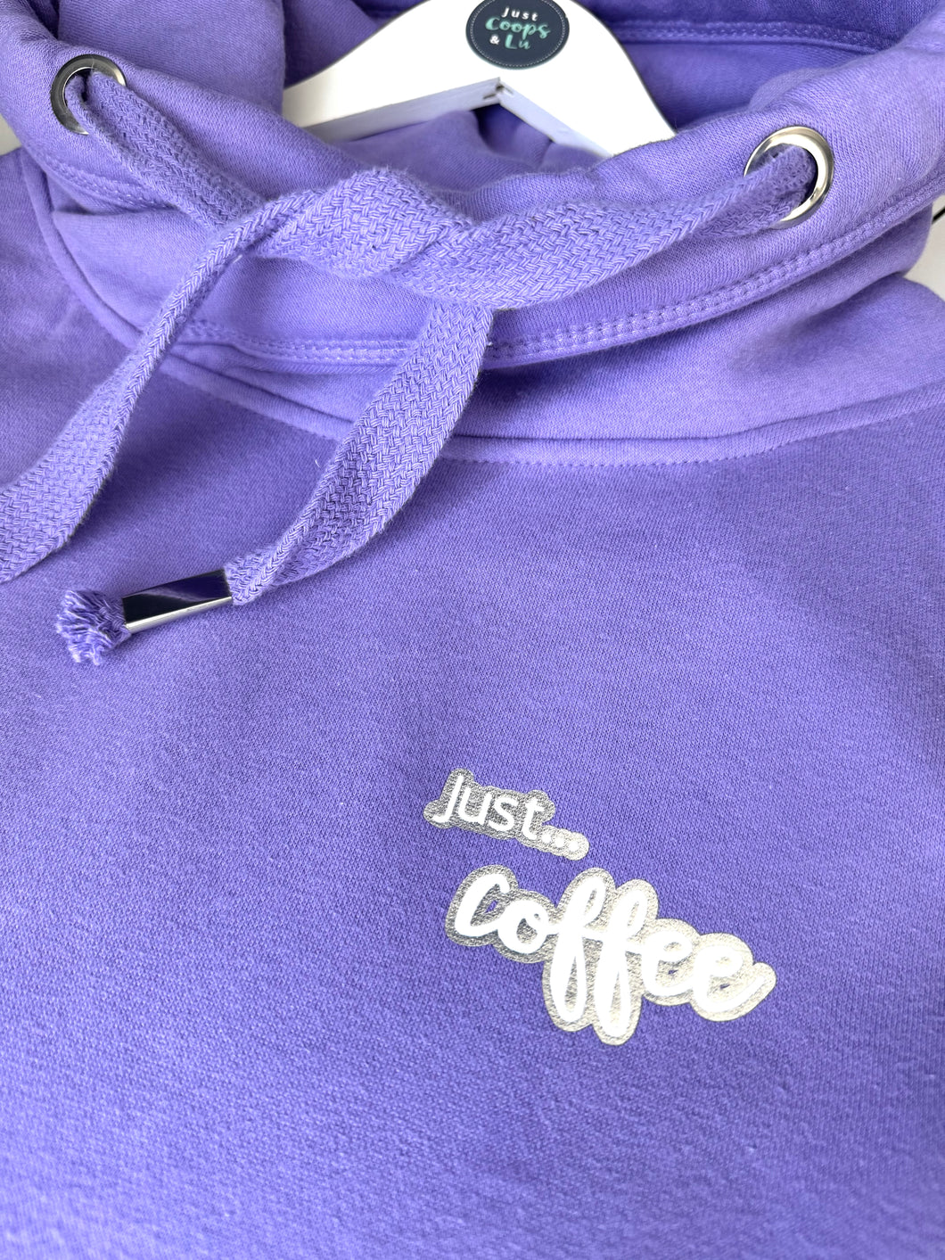 SALE! Just... Coffee - Ultimate hoodie - Lavender- Size Large