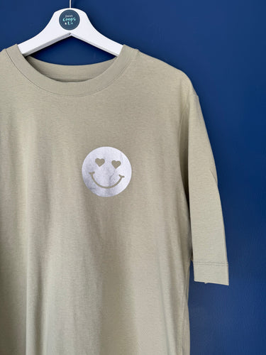 SALE! Women's Boxy Organic Tee - Size Medium - Khaki