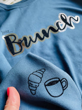 Load image into Gallery viewer, Unisex Relaxed Sweatshirt - Airforce Blue - &#39;Just.. brunch&#39; - Size M