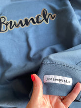 Load image into Gallery viewer, SALE! Unisex Relaxed Sweatshirt - Airforce Blue - &#39;Just.. brunch&#39; - Size M