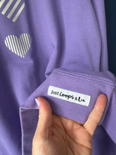 Load image into Gallery viewer, SALE! - Hearts/Lavender Sweatshirt. Size Large
