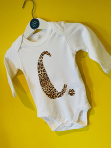 WHITE - Personalised - Organic Baby Vest Long/short sleeves