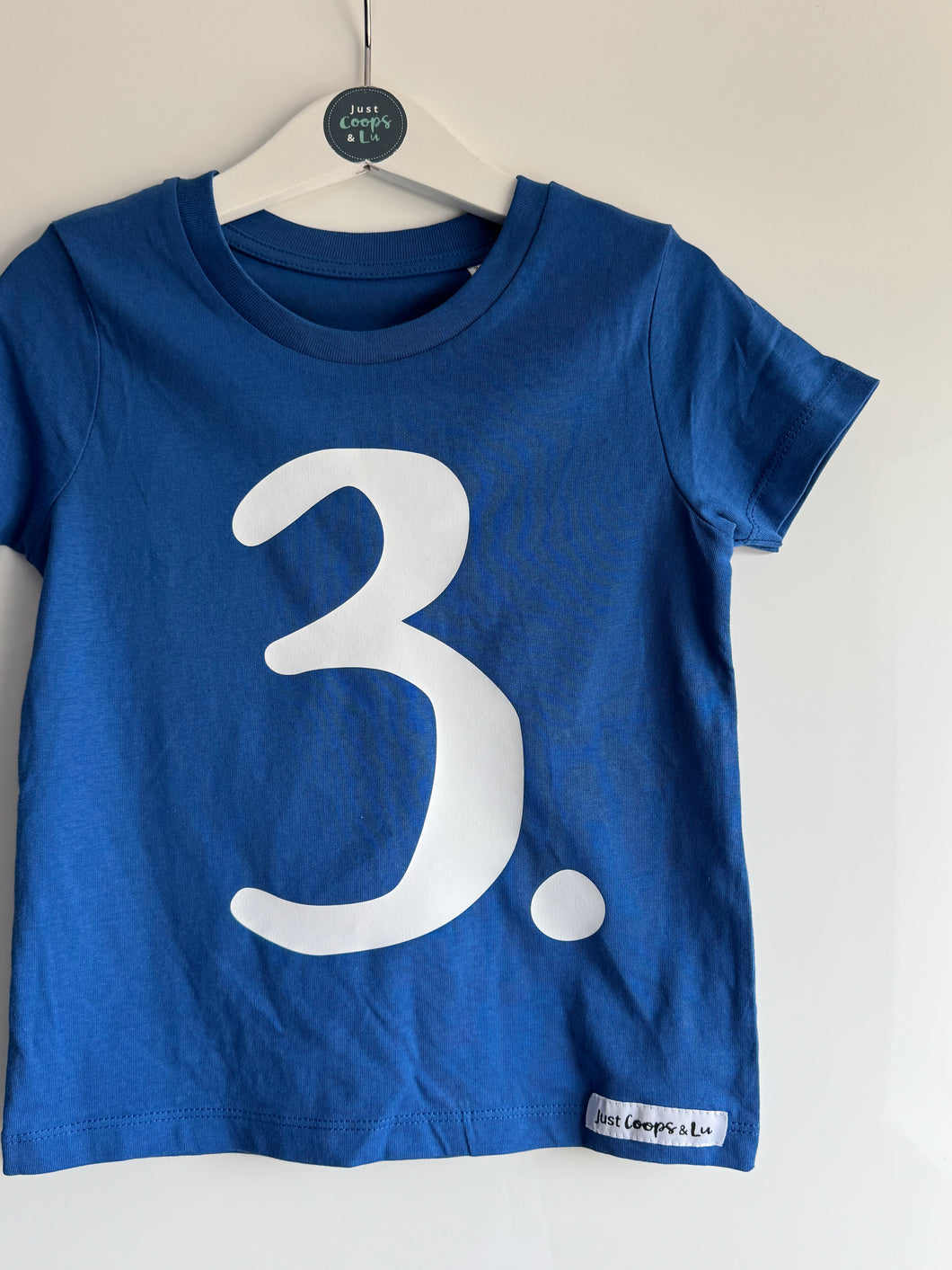 SALE! Kids - Organic Blue Birthday Tee '3'