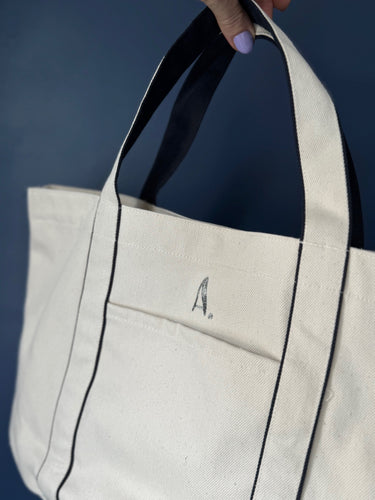 NEW - Cream Tote - Personalised - 2 Sizes