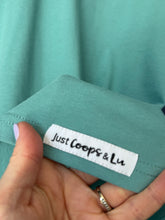 Load image into Gallery viewer, SALE! Organic Unisex T-Shirt - Teal Retro Love - Size Medium