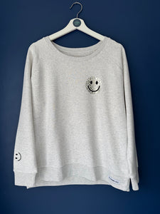 SALE! Organic Sweatshirt. Women's Fit. Cream Heather. Size Medium