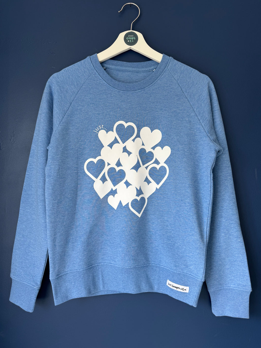 SALE! Organic Sweatshirt. Blue. Size XXS