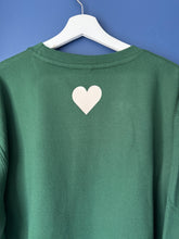 Load image into Gallery viewer, SALE! - Hearts/Green Sweatshirt. Size XL