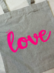 'Just... Love' shopper Grey/Black