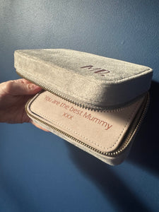 Velvet Travel Jewellery Box - Personalised