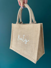 Load image into Gallery viewer, Personalised Name - Mini Jute Bags - Bridesmaids