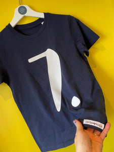 Birthday Tee - NAVY - Kids organic Tee