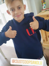 Load image into Gallery viewer, NAVY Kids Hoodie. Personalised.