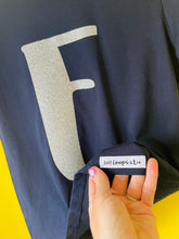 Load image into Gallery viewer, Letter/Number Tee - NAVY - Kids organic Tee