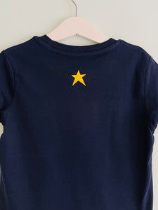 Letter/Number Tee - NAVY - Kids organic Tee