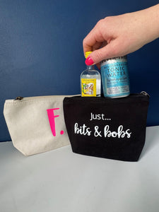 NEW - 'Just... bits & bobs' - Personalised small pouch