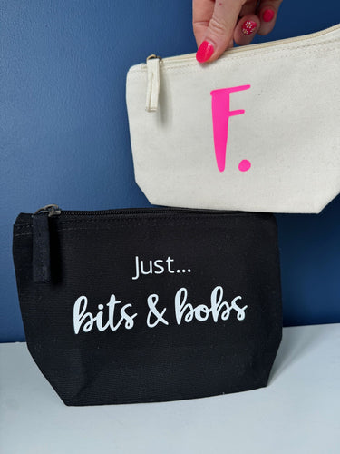 NEW - 'Just... bits & bobs' - Personalised small pouch