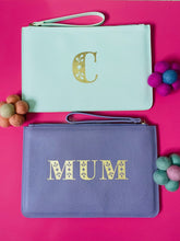 Load image into Gallery viewer, SALE! Accessory Pouch - Mint Green. Personalised &#39;C&#39;