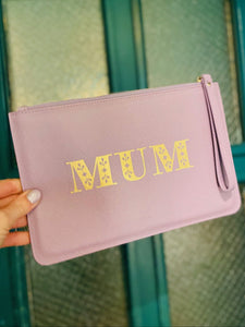 SALE! Accessory Pouch - Lilac - Personalised 'MUM'