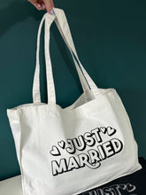 Load image into Gallery viewer, NEW - &#39;Just... Married - Personalised XL Tote