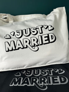 NEW - 'Just... Married - Personalised XL Tote