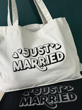 Load image into Gallery viewer, NEW - &#39;Just... Married - Personalised XL Tote