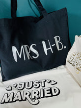 Load image into Gallery viewer, NEW - &#39;Just... Married - Personalised XL Tote