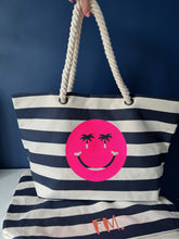 Load image into Gallery viewer, SALE! Beach Bag - Summer Smiley with personalisation