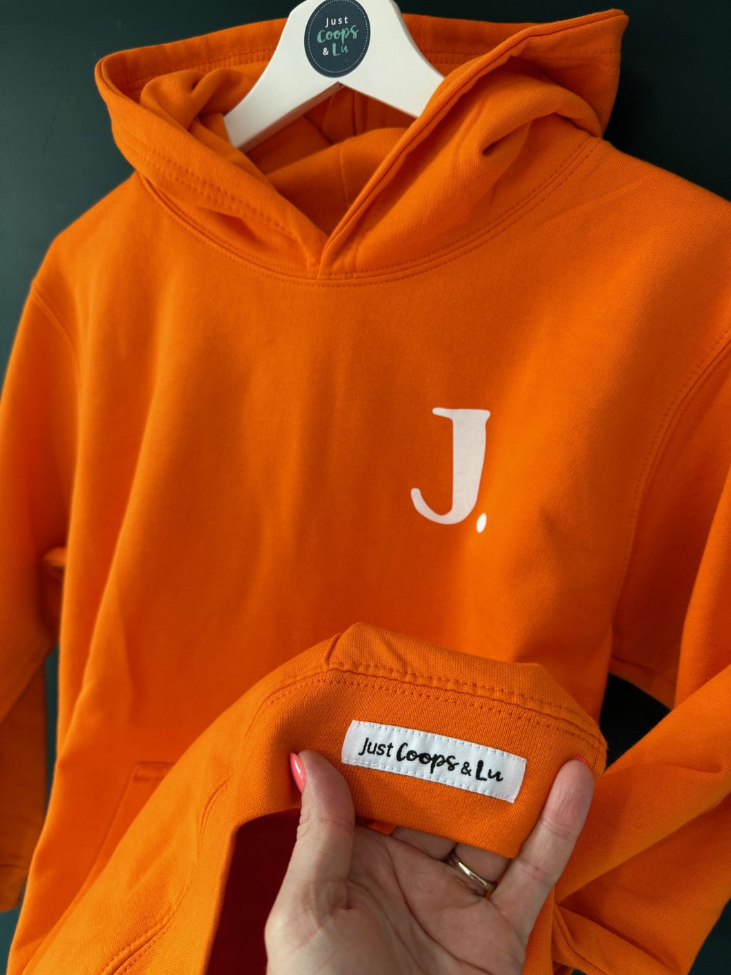 ORANGE Kids Hoodie. Personalised