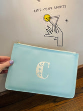 Load image into Gallery viewer, SALE! Accessory Pouch - Mint Green. Personalised &#39;C&#39;