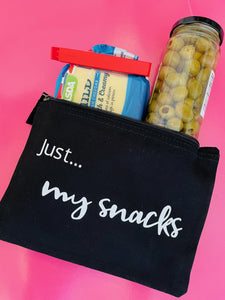 'Just...my snacks' - Personalised organic pouch